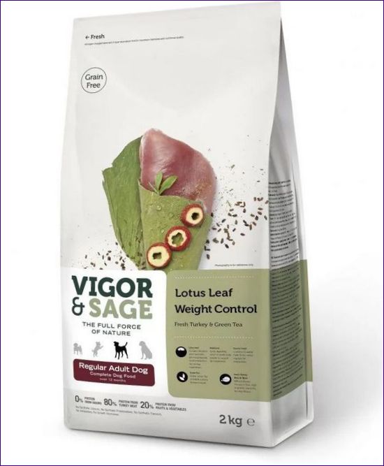 VIGOR SAG met kalkoen en lotusbladeren voor gewichtsbeheersing.webp