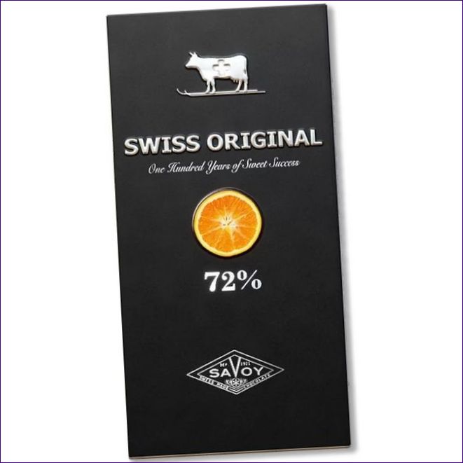 SWISS ORIGINAL bitter met stukjes sinaasappel