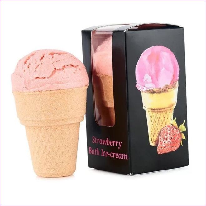 SoLovarov Chocolate Ice Cream Bath Bomb, verpakt in doos, 180gr