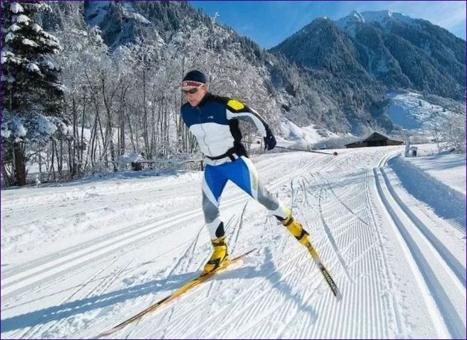 De ski voor schaatsen