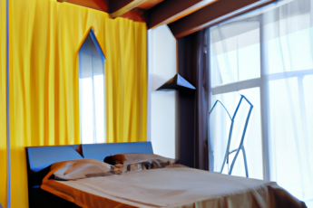 Mooie slaapkamerontwerpen – voorbeeld voor een kleine kamer: ontwerpster Natalia Sysoeva